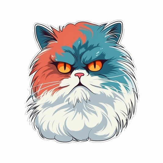 Persian Cat Vinyl Decal Sticker for Car, Laptop, Tumbler and more # 004227
