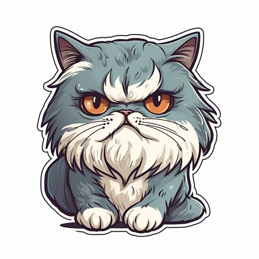 Persian Cat Vinyl Decal Sticker for Car, Laptop, Tumbler and more # 004220