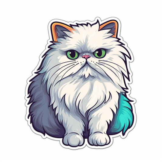 Persian Cat Vinyl Decal Sticker for Car, Laptop, Tumbler and more # 004222