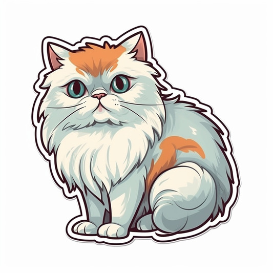 Persian Cat Vinyl Decal Sticker for Car, Laptop, Tumbler and more # 004221