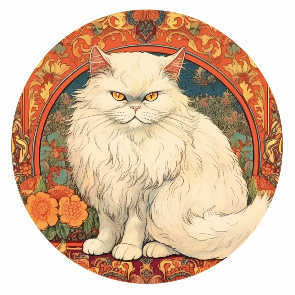 Persian Cat Vinyl Decal Sticker for Car, Laptop, Tumbler and more # 004193