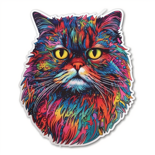 Persian Cat Vinyl Decal Sticker for Car, Laptop, Tumbler and more # 004231