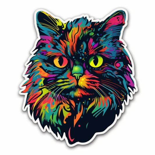 Persian Cat Vinyl Decal Sticker for Car, Laptop, Tumbler and more # 004232