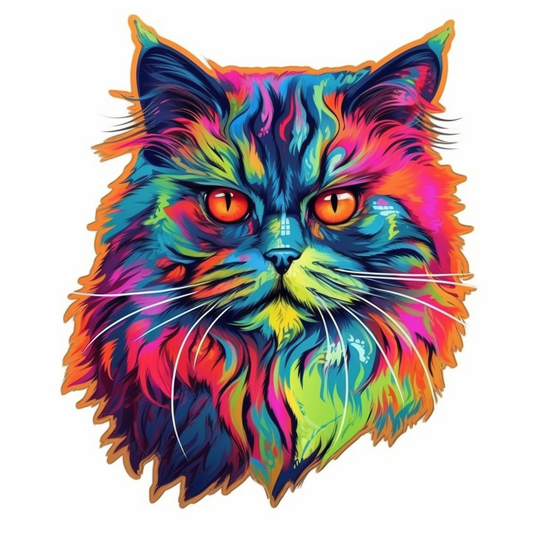 Persian Cat Vinyl Decal Sticker for Car, Laptop, Tumbler and more # 004223