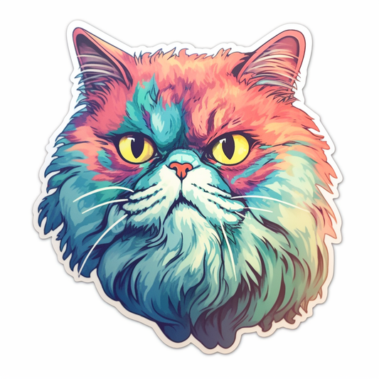 Persian Cat Vinyl Decal Sticker for Car, Laptop, Tumbler and more # 004233