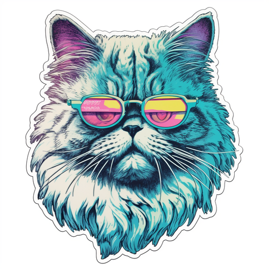 Persian Cat Vinyl Decal Sticker for Car, Laptop, Tumbler and more # 004240