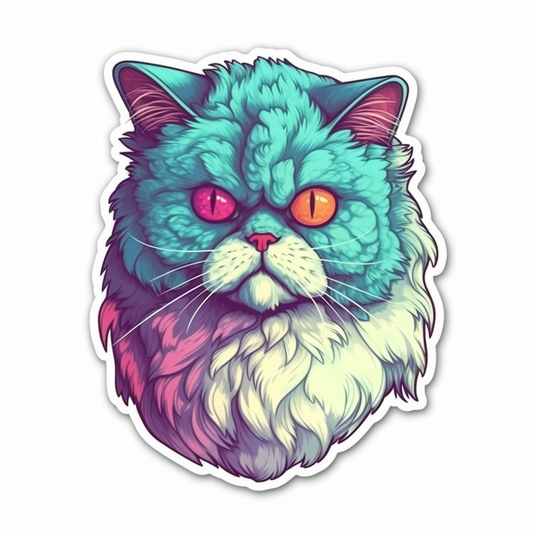 Persian Cat Vinyl Decal Sticker for Car, Laptop, Tumbler and more # 004239