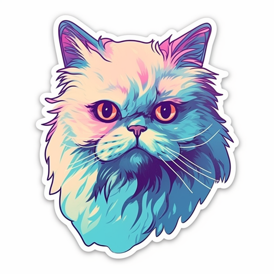 Persian Cat Vinyl Decal Sticker for Car, Laptop, Tumbler and more # 004248
