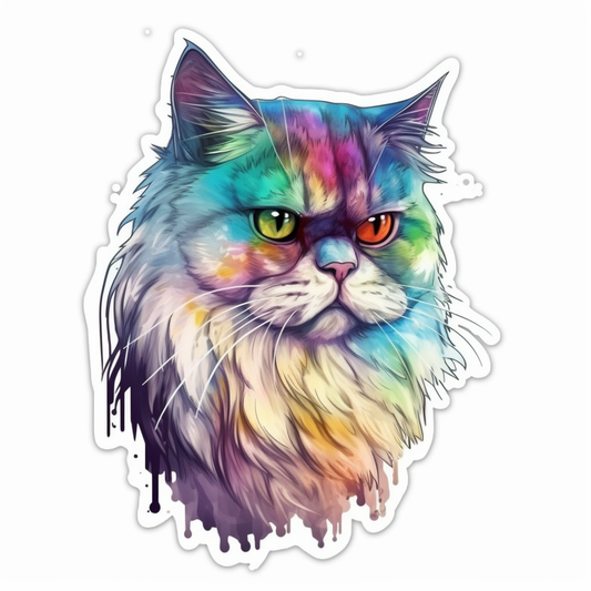 Persian Cat Vinyl Decal Sticker for Car, Laptop, Tumbler and more # 004236