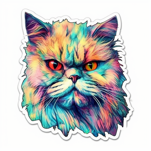 Persian Cat Vinyl Decal Sticker for Car, Laptop, Tumbler and more # 004247