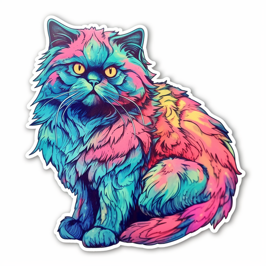 Persian Cat Vinyl Decal Sticker for Car, Laptop, Tumbler and more # 004243