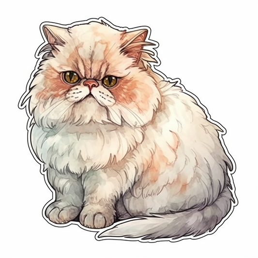 Persian Cat Vinyl Decal Sticker for Car, Laptop, Tumbler and more # 004238