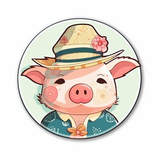 PIg Vinyl Decal Sticker for Car, Laptop, Tumbler and more # 005708