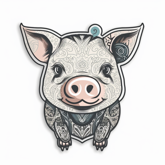 PIg Vinyl Decal Sticker for Car, Laptop, Tumbler and more # 005699
