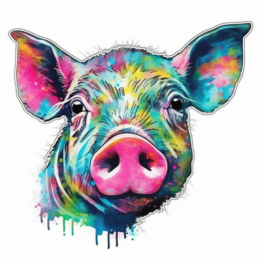 PIg Vinyl Decal Sticker for Car, Laptop, Tumbler and more # 005769