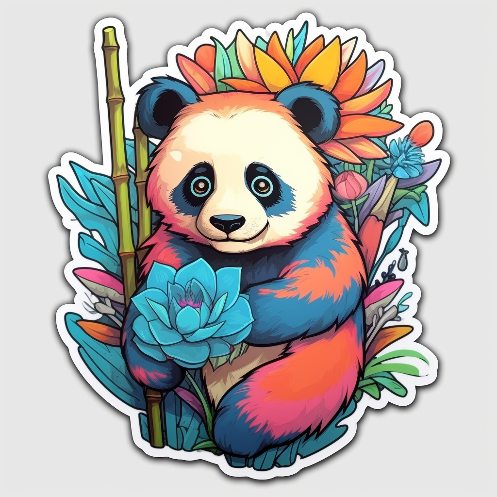 Cute and adorable Panda Vinyl Decal Sticker for Car, Laptop, Tumbler and more # 0010775