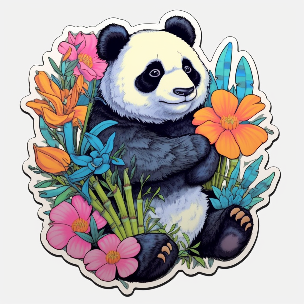Cute and adorable Panda Vinyl Decal Sticker for Car, Laptop, Tumbler and more # 0010790
