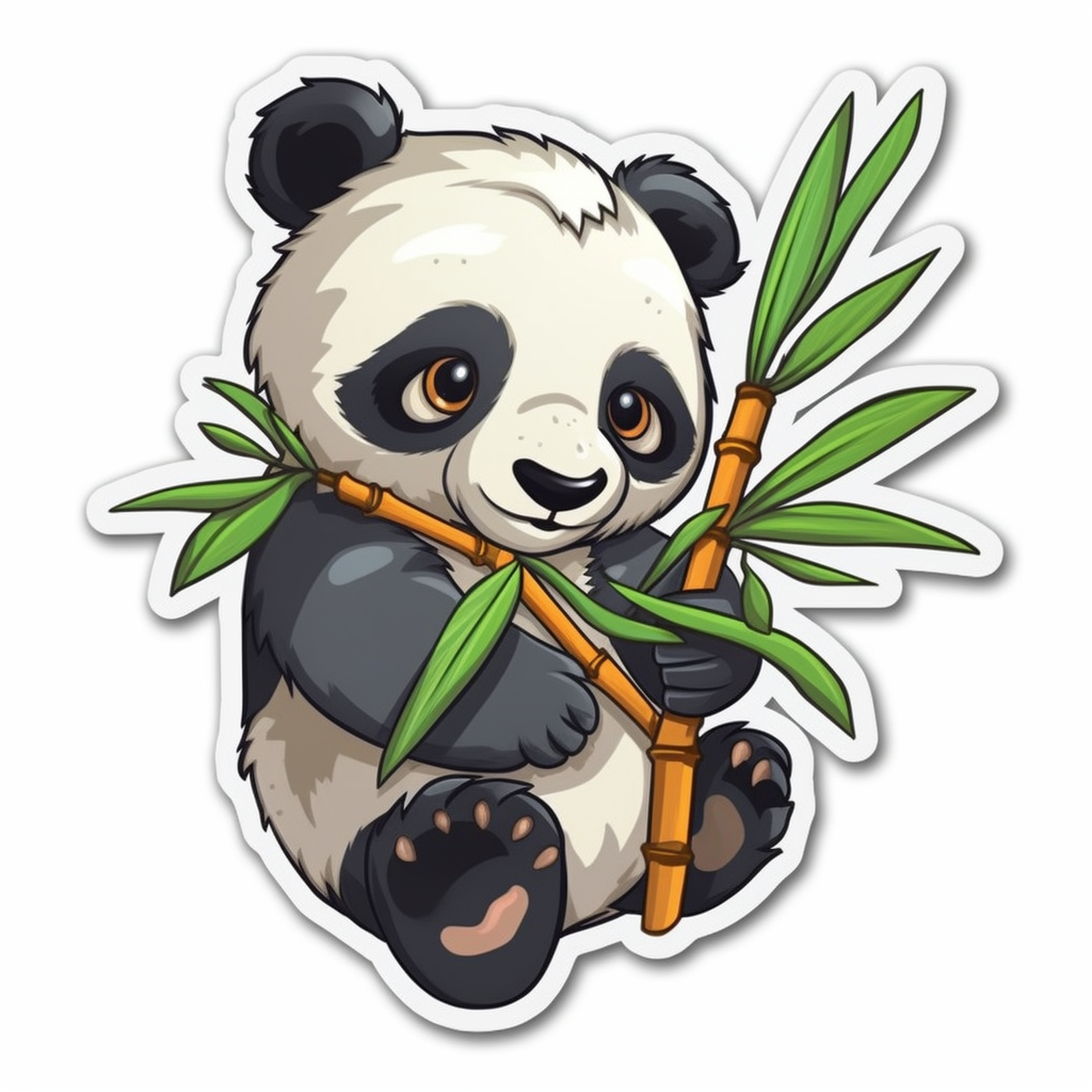 Cute and adorable Panda Vinyl Decal Sticker for Car, Laptop, Tumbler and more # 0010767
