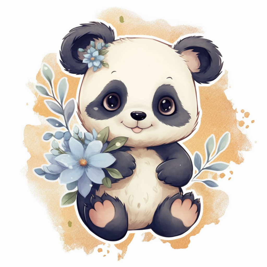 Cute and adorable Panda Vinyl Decal Sticker for Car, Laptop, Tumbler and more # 0010779