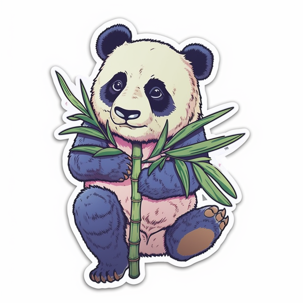 Cute and adorable Panda Vinyl Decal Sticker for Car, Laptop, Tumbler and more # 0010753