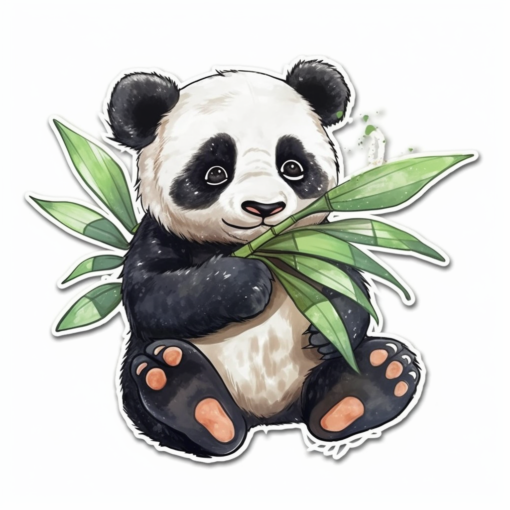 Cute and adorable Panda Vinyl Decal Sticker for Car, Laptop, Tumbler and more # 0010765