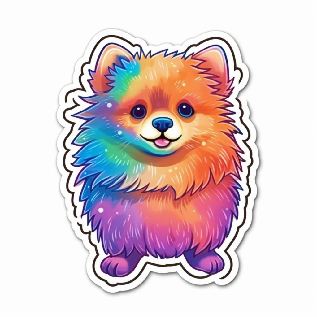 Cute and Adorable Pomeranian Vinyl Decal Sticker for Car, Laptop, Tumbler and more # 0011137