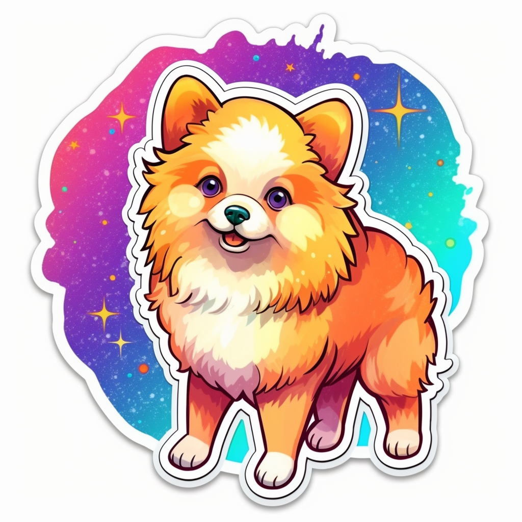 Cute and Adorable Pomeranian Vinyl Decal Sticker for Car, Laptop, Tumbler and more # 0011143