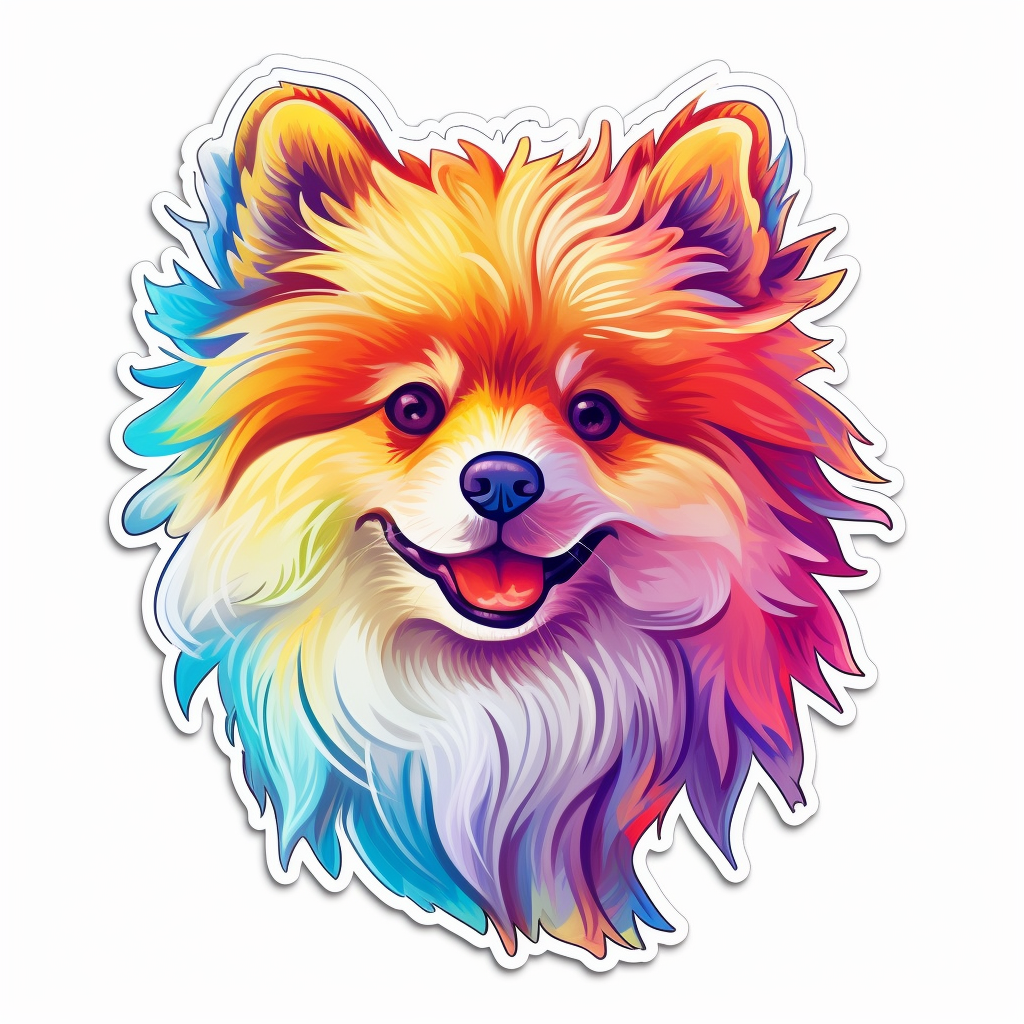 Cute and Adorable Pomeranian Vinyl Decal Sticker for Car, Laptop, Tumbler and more # 0011156