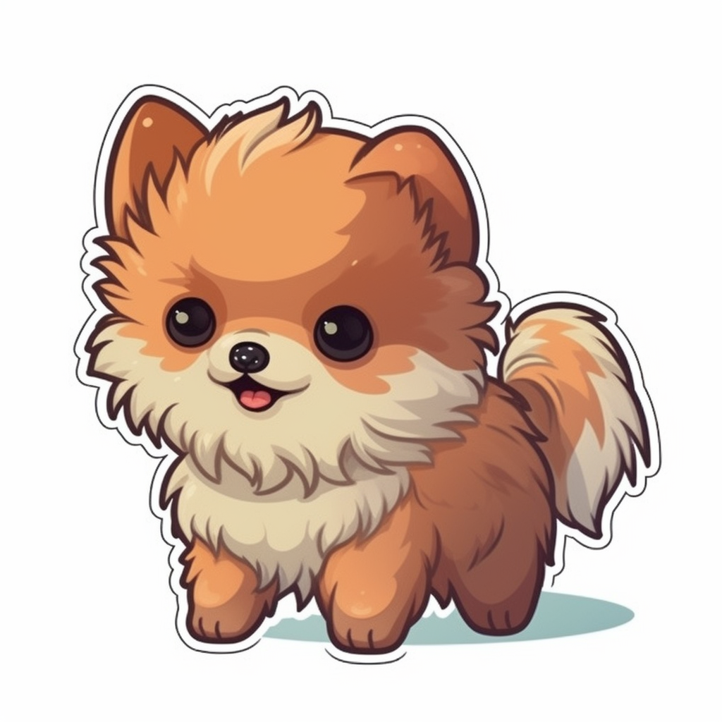 Pomeranian Dog Vinyl Decal Sticker for Car, Laptop, Tumbler and more # 002444