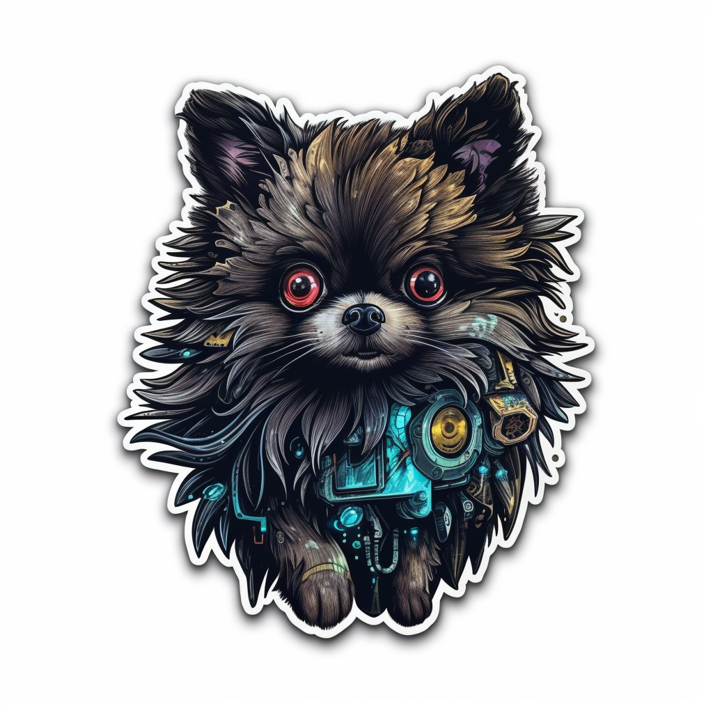 Pomeranian Dog Vinyl Decal Sticker for Car, Laptop, Tumbler and more # 002273