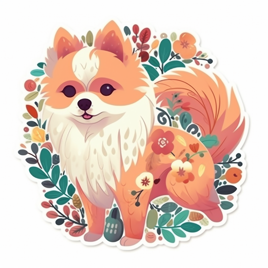 Pomeranian Dog Vinyl Decal Sticker for Car, Laptop, Tumbler and more # 002867