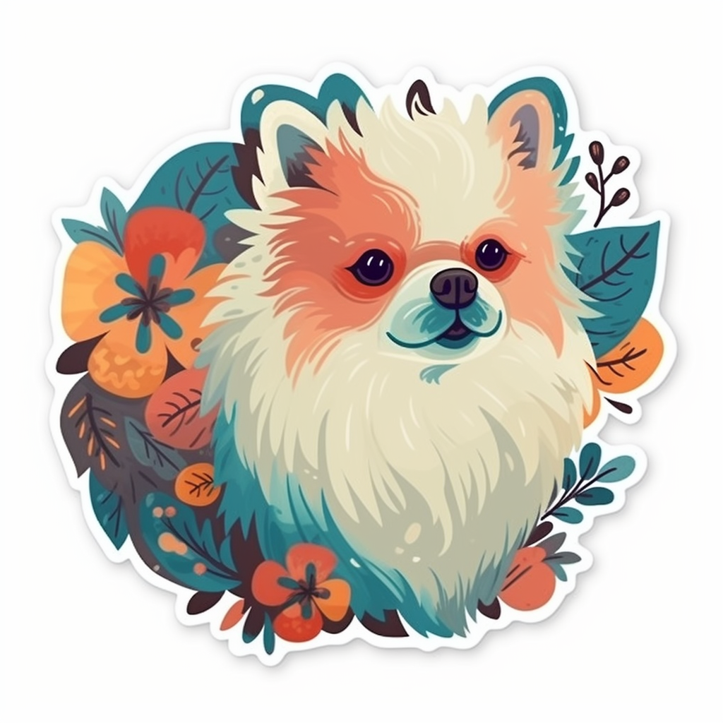 Pomeranian Dog Vinyl Decal Sticker for Car, Laptop, Tumbler and more # 002622