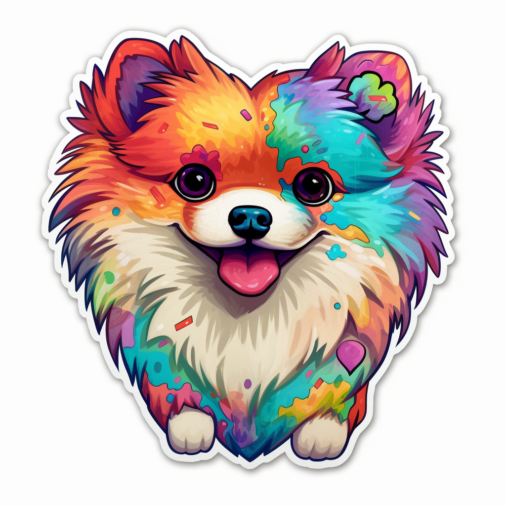 Pomeranian Dog Vinyl Decal Sticker for Car, Laptop, Tumbler and more # 1866