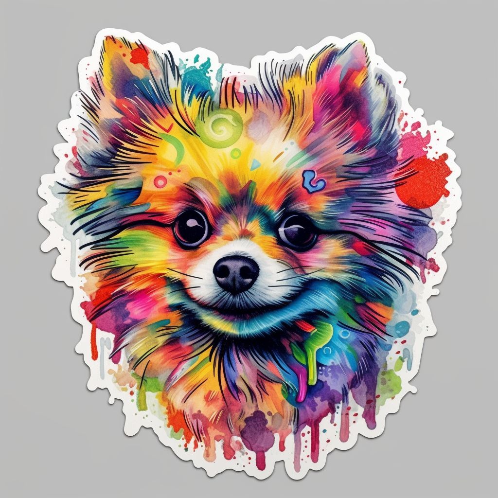 Pomeranian Dog Vinyl Decal Sticker for Car, Laptop, Tumbler and more # 002645