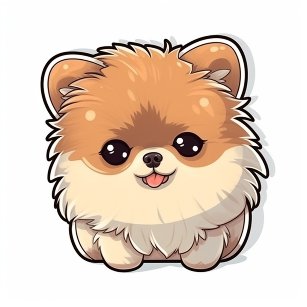 Pomeranian Dog Vinyl Decal Sticker for Car, Laptop, Tumbler and more # 002813