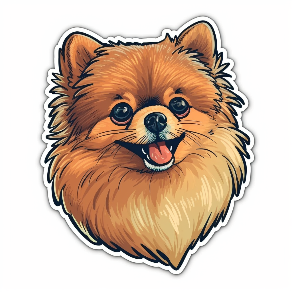 Pomeranian Dog Vinyl Decal Sticker for Car, Laptop, Tumbler and more # 002631