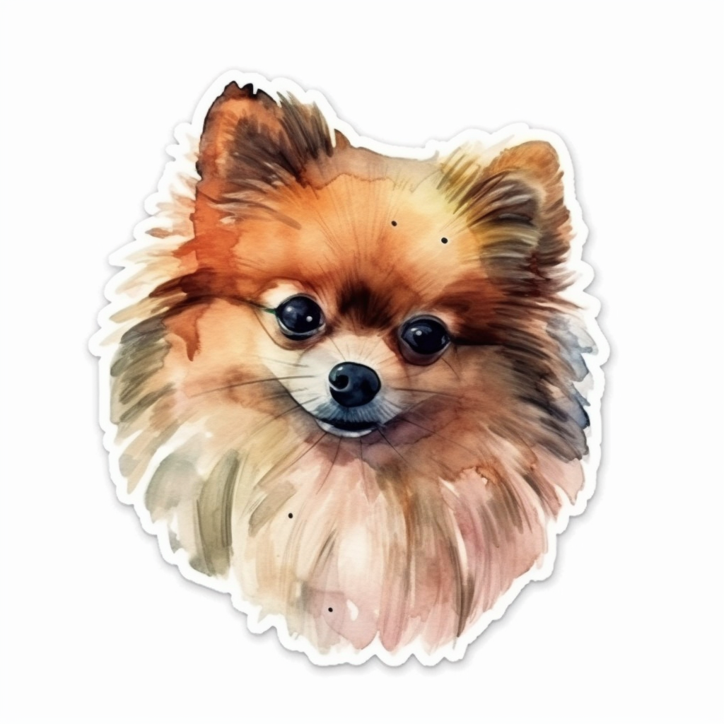 Pomeranian Dog Vinyl Decal Sticker for Car, Laptop, Tumbler and more # 002587