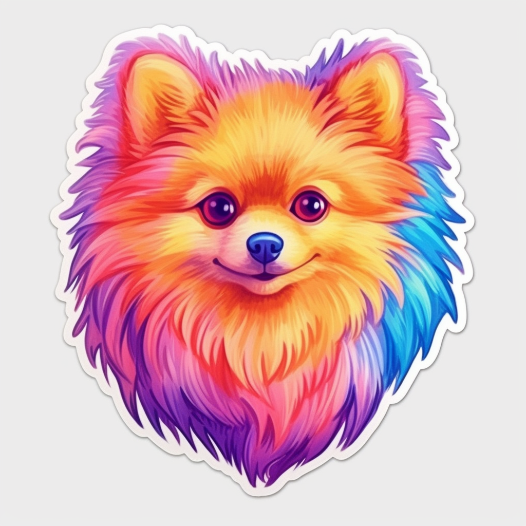 Pomeranian Adorable Vinyl Decal Sticker for Car, Laptop, Tumbler and more # 0011234