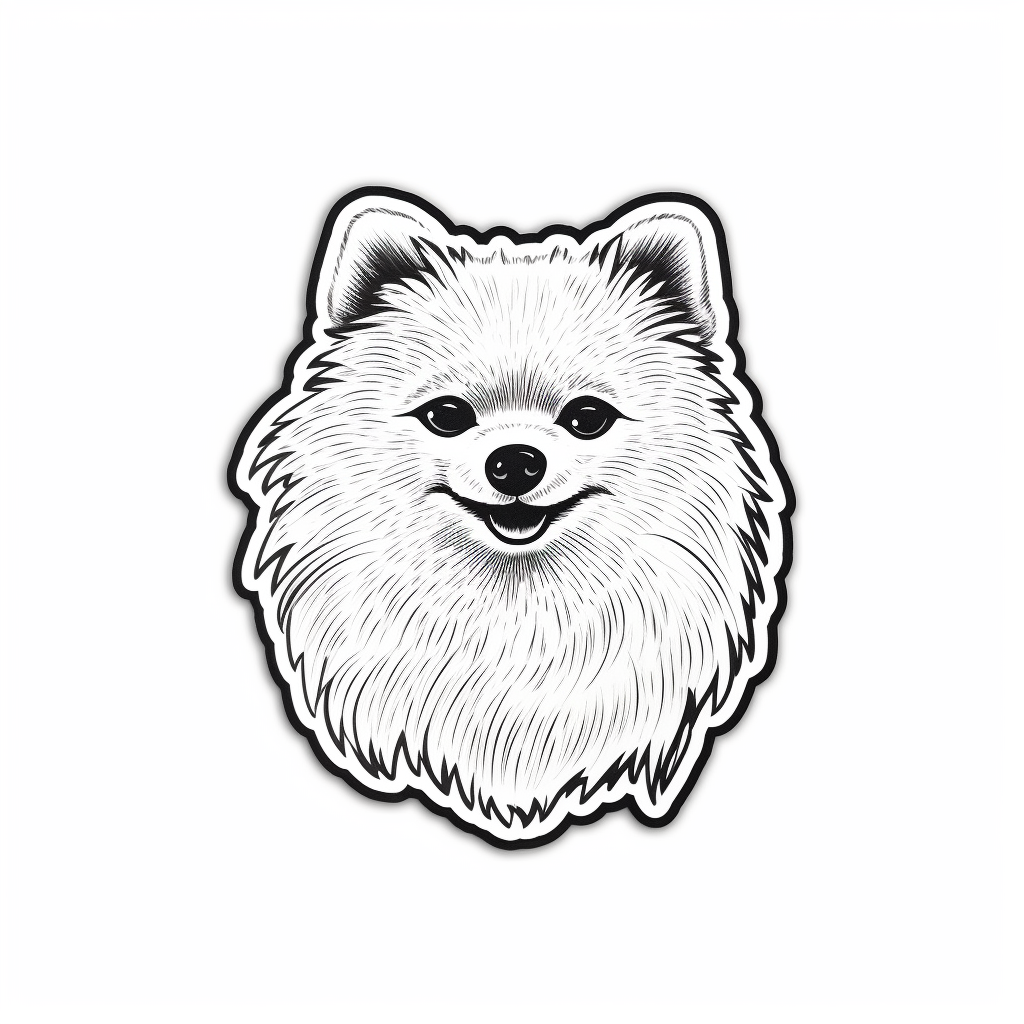 Cute and Adorable Pomeranian Vinyl Decal Sticker for Car, Laptop, Tumbler and more # 0011157
