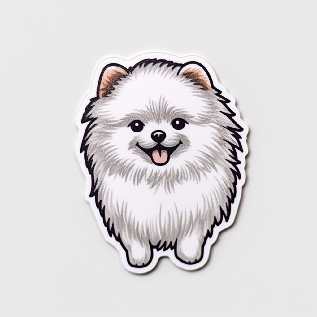 Cute and Adorable Pomeranian Vinyl Decal Sticker for Car, Laptop, Tumbler and more # 0011135