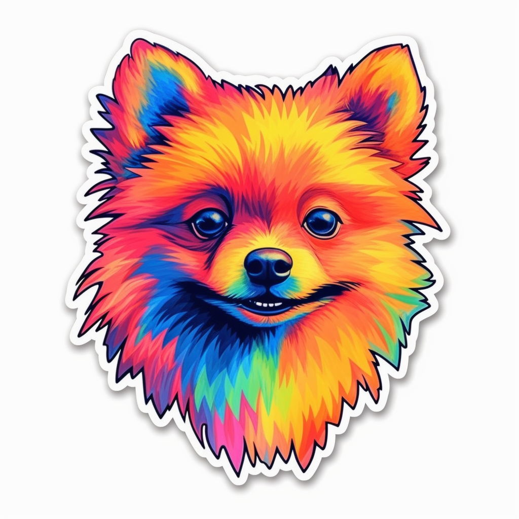 Pomeranian Adorable Vinyl Decal Sticker for Car, Laptop, Tumbler and more # 0011266
