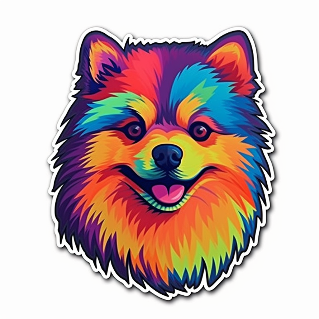 Pomeranian Adorable Vinyl Decal Sticker for Car, Laptop, Tumbler and more # 0011260