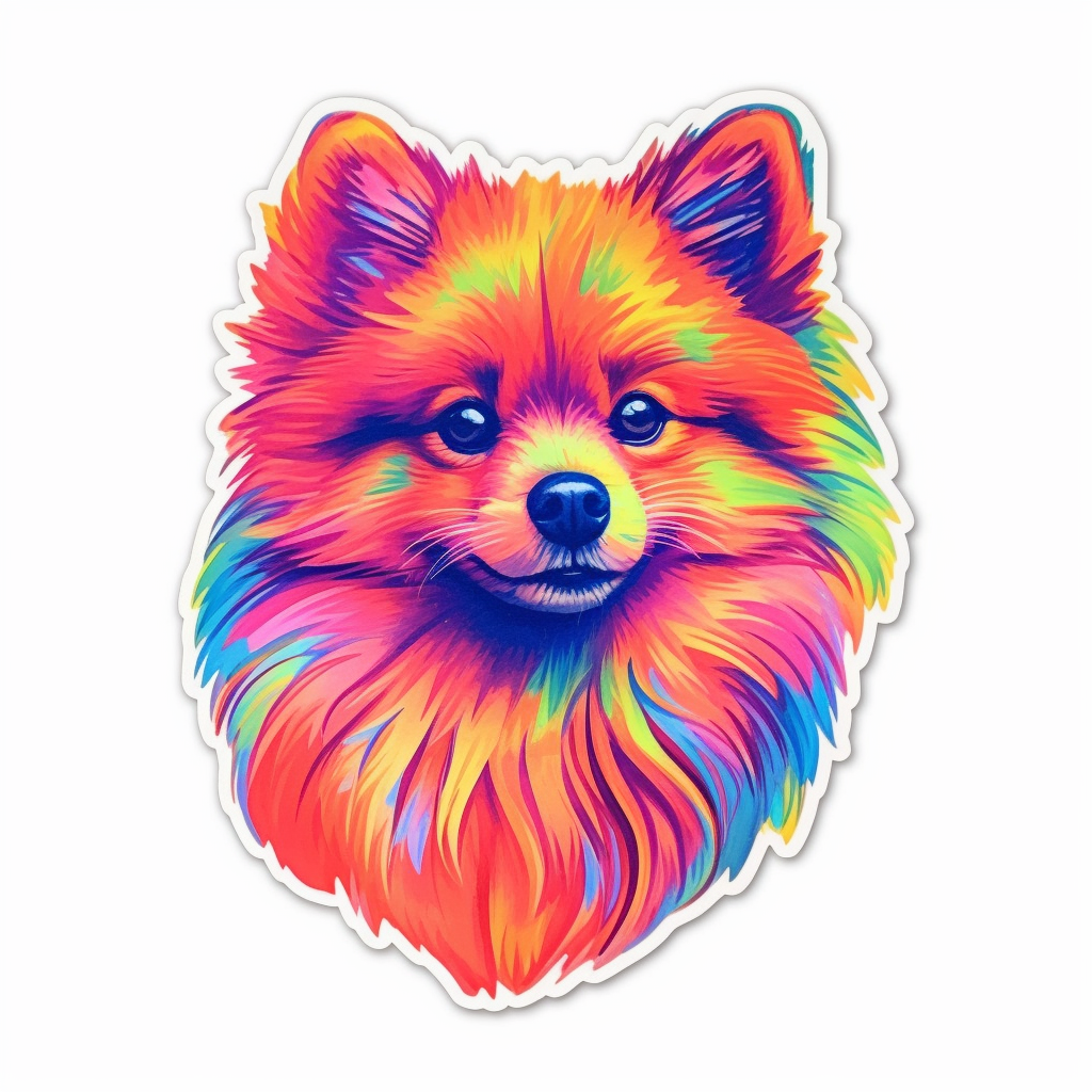Pomeranian Adorable Vinyl Decal Sticker for Car, Laptop, Tumbler and more # 0011244