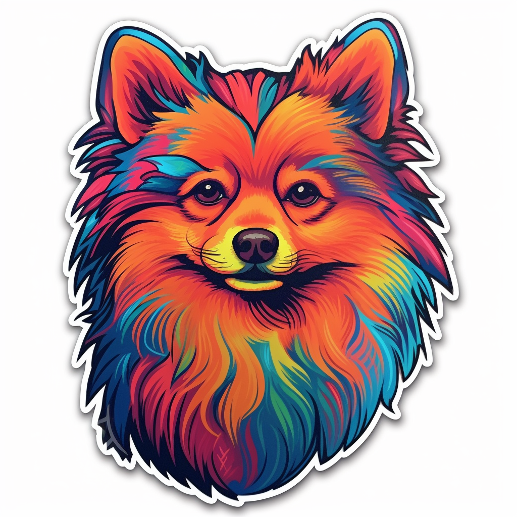 Pomeranian Adorable Vinyl Decal Sticker for Car, Laptop, Tumbler and more # 0011241