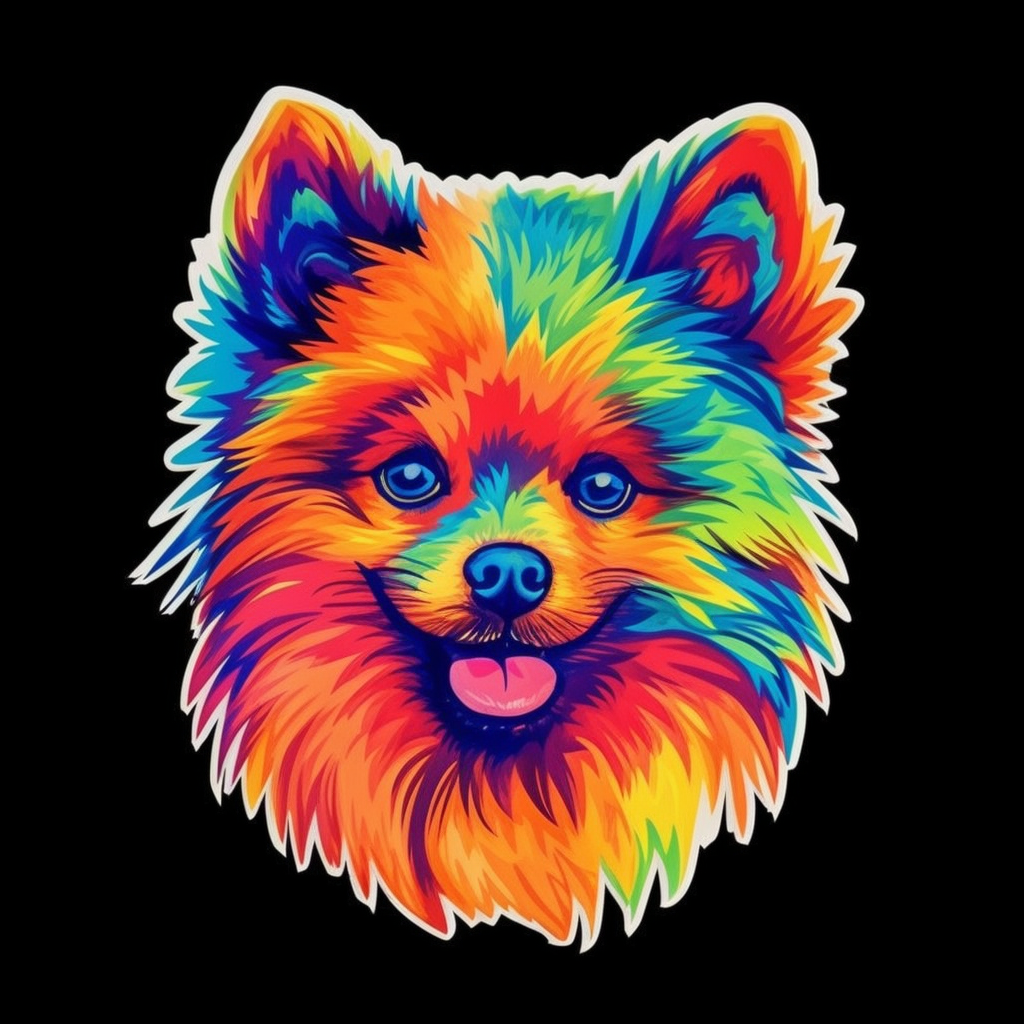 Pomeranian Adorable Vinyl Decal Sticker for Car, Laptop, Tumbler and more # 0011256