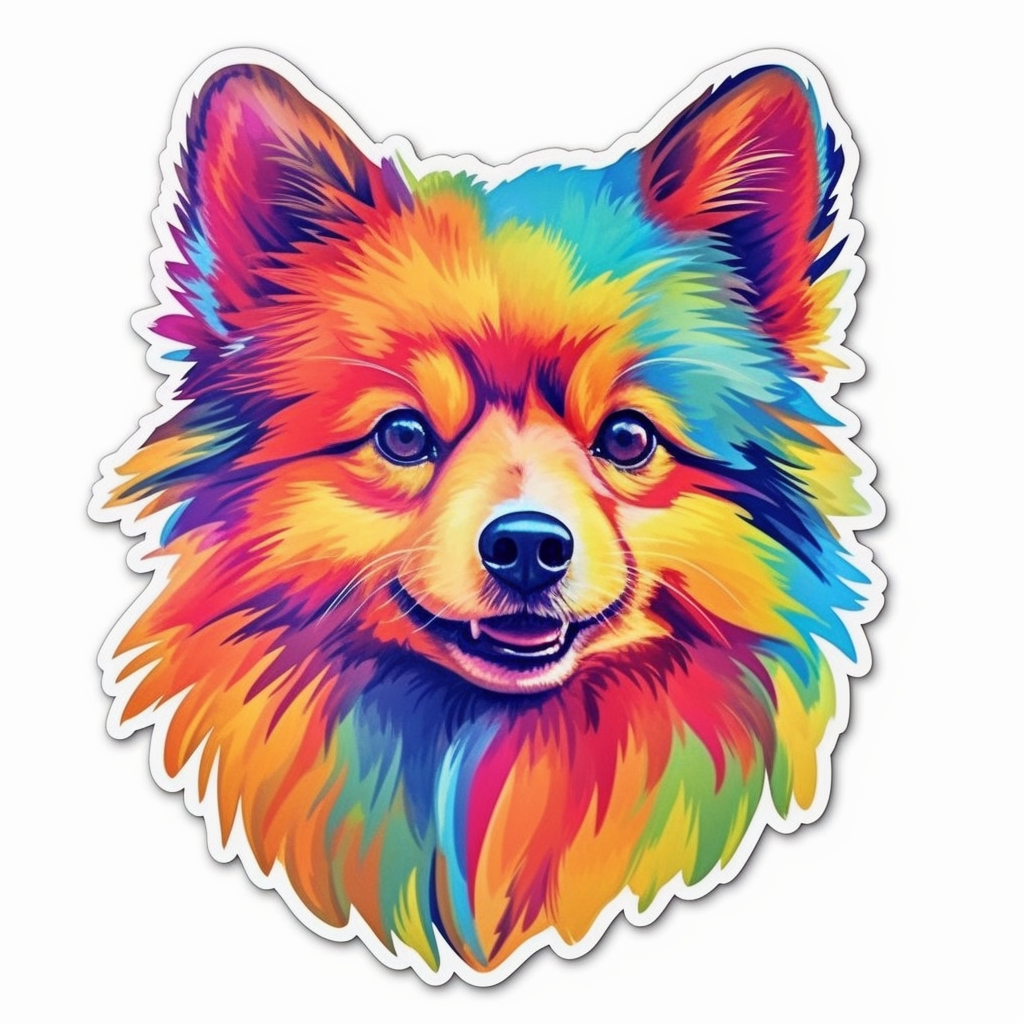 Pomeranian Adorable Vinyl Decal Sticker for Car, Laptop, Tumbler and more # 0011229