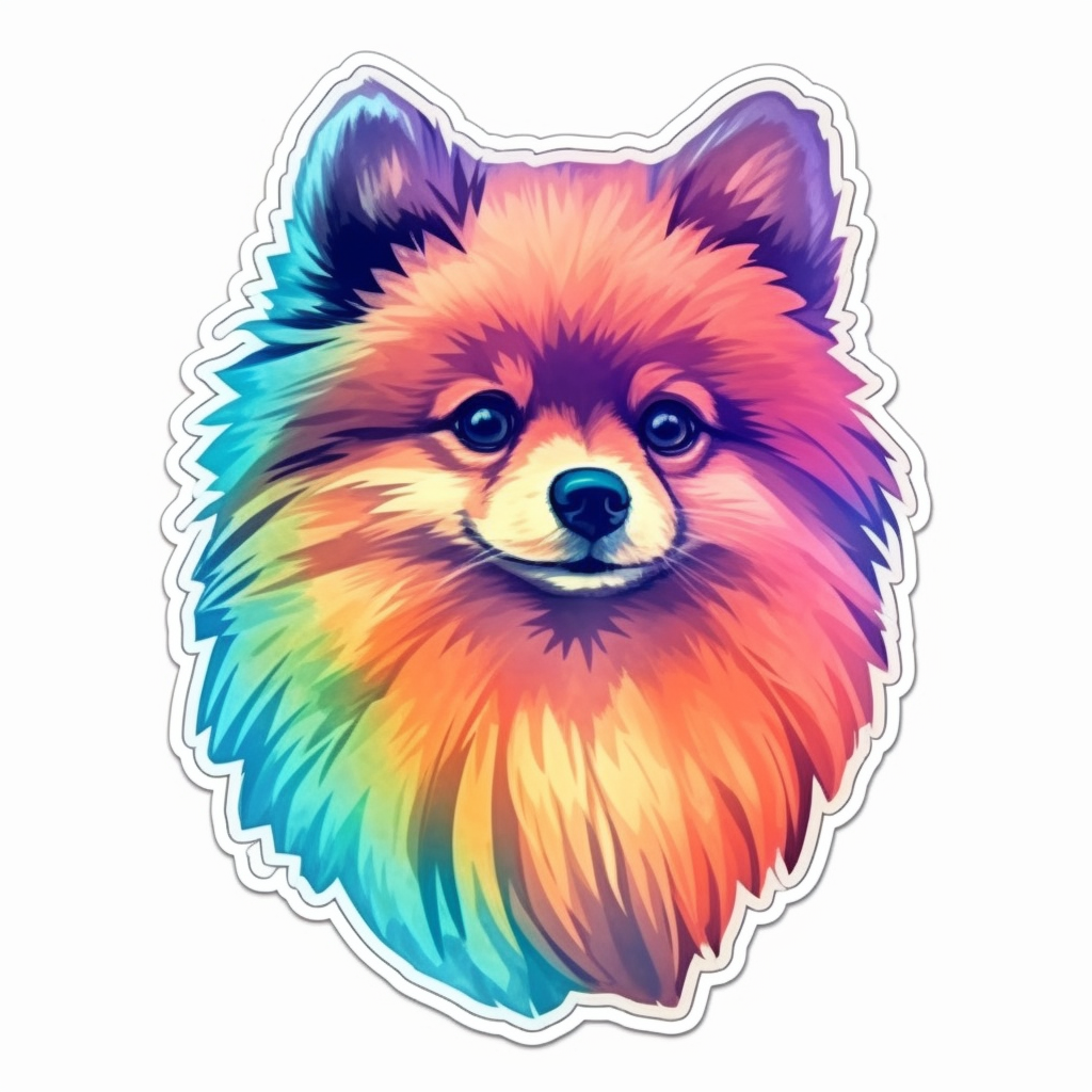 Cute and Adorable Pomeranian Vinyl Decal Sticker for Car, Laptop, Tumbler and more # 0011161