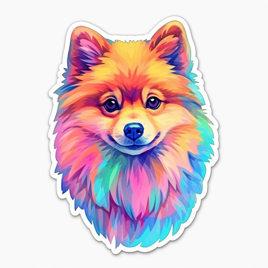 Cute and Adorable Pomeranian Vinyl Decal Sticker for Car, Laptop, Tumbler and more # 0011183