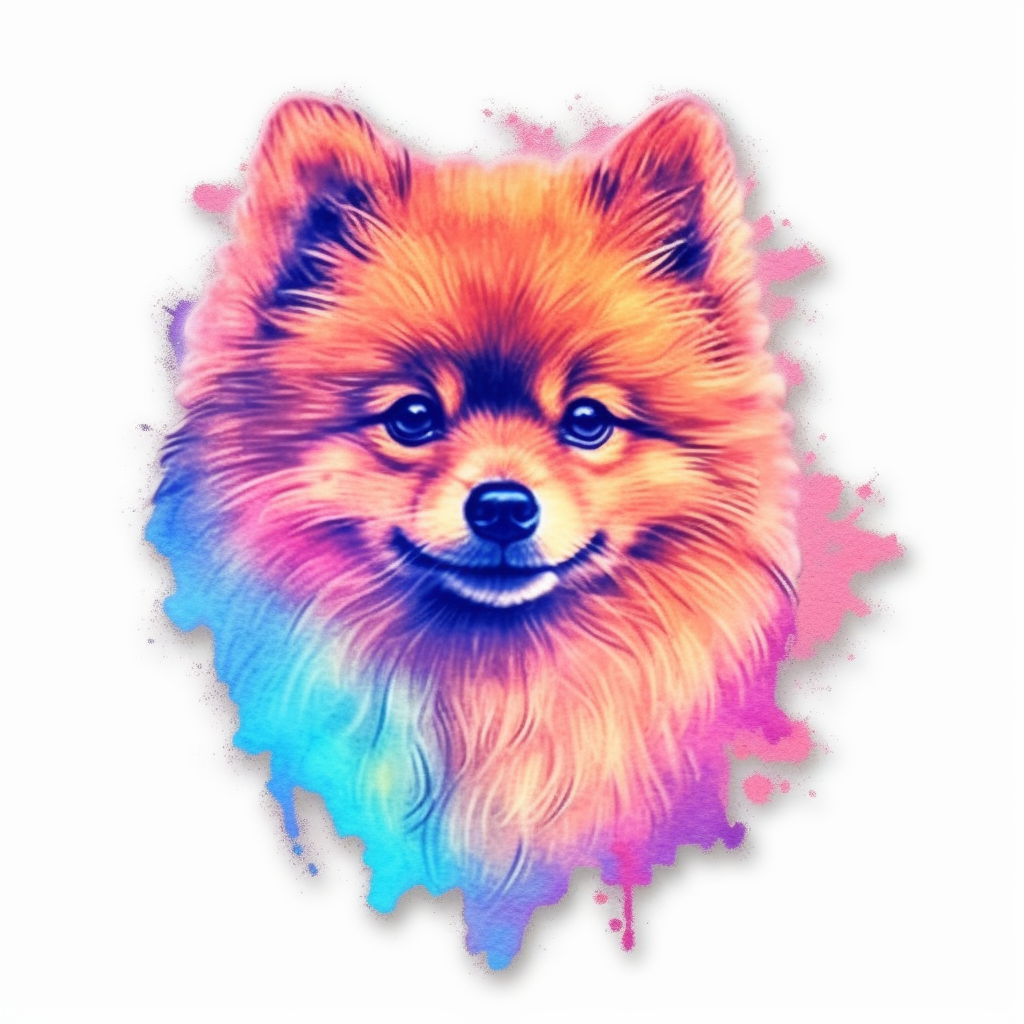 Cute and Adorable Pomeranian Vinyl Decal Sticker for Car, Laptop, Tumbler and more # 0011178