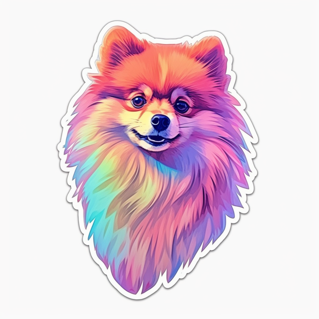 Pomeranian Adorable Vinyl Decal Sticker for Car, Laptop, Tumbler and more # 0011289